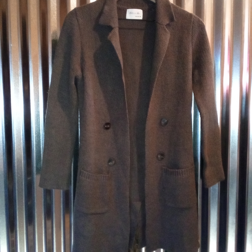 Women's Brown Double-Breasted Coat